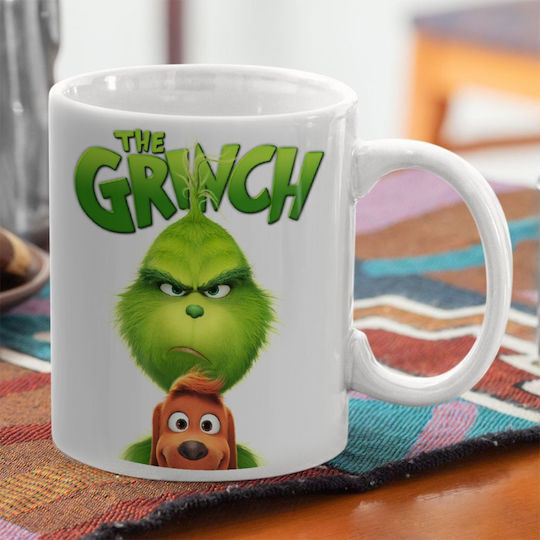 Koupakoupa Mr Grinch Weihnachtlicher Keramikbecher Weiß 330 ml