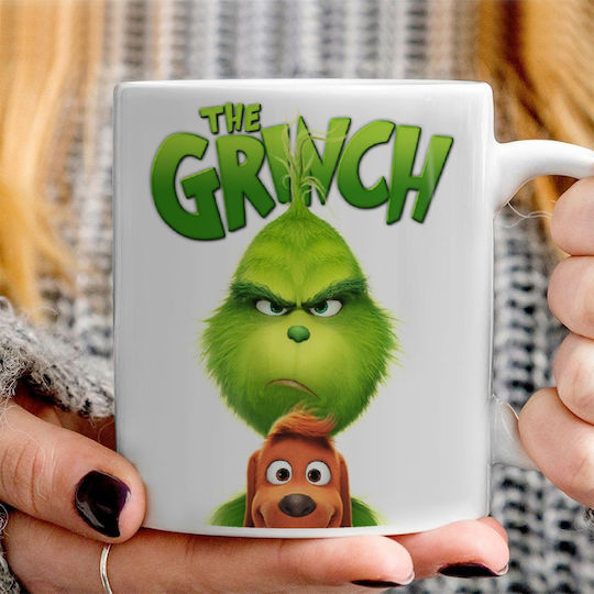 Koupakoupa Mr Grinch Weihnachtlicher Keramikbecher Weiß 330 ml