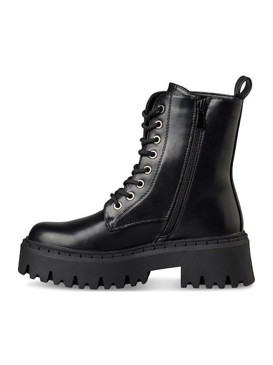 Damen-Kampfstiefel Schwarz