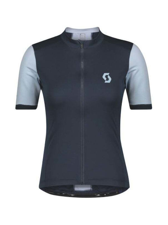 Scott Tricou De Ciclism Pentru Femei Cu Mâneci Scurte Albastru