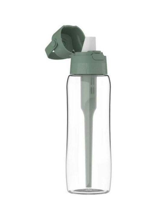 Dafi Παγούρι Πλαστικό με Φίλτρο 600ml Πράσινο
