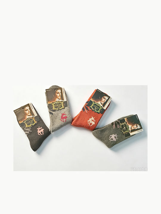 Coco&Hana Γυναικείες Κάλτσες Πολύχρωμες 4Pack