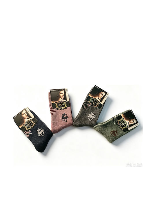 Coco&Hana Γυναικείες Κάλτσες Πολύχρωμες 4Pack