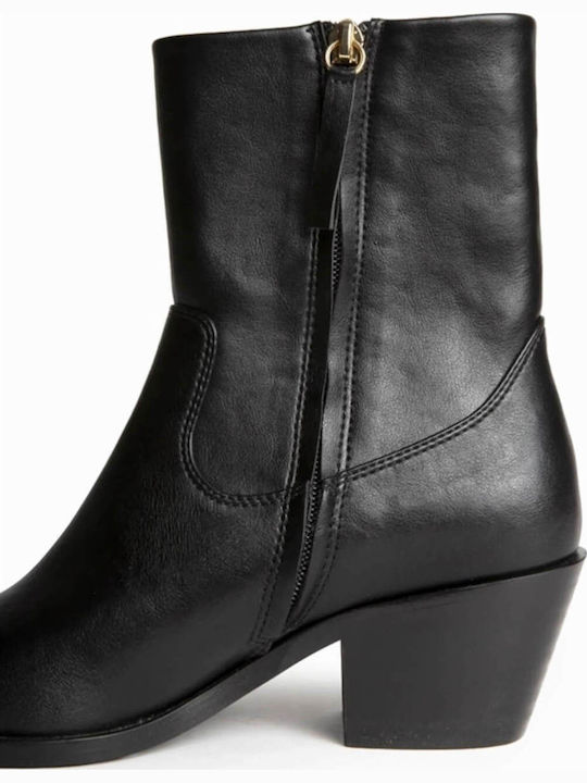 Damen Cowboy-Stiefeletten mit Mittelhohem Absatz Black