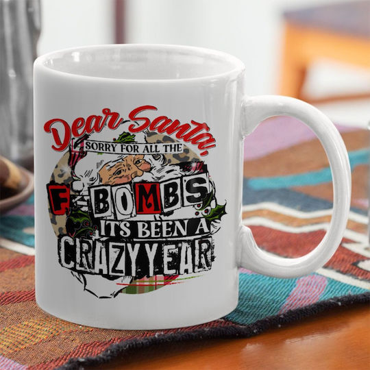 Koupakoupa Weihnachtlicher Keramikbecher Weihnachtsmänner 330 ml