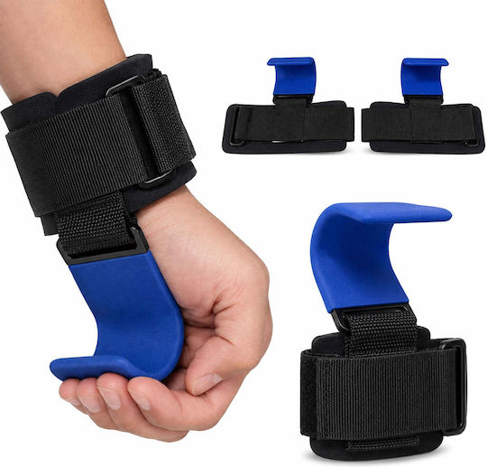Relaxdays Weightlifting Wrist Straps Blue 2 Pieces