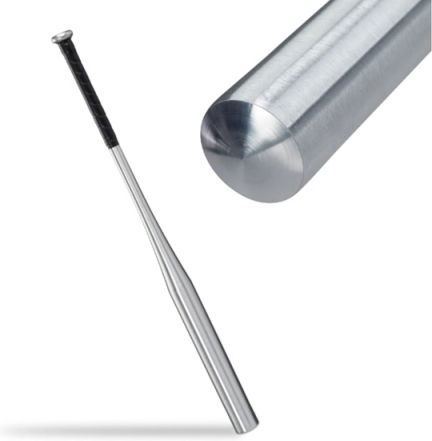 Set Two Depox Aluminum Baseball Bats 63 Cm/80 Cm Silver