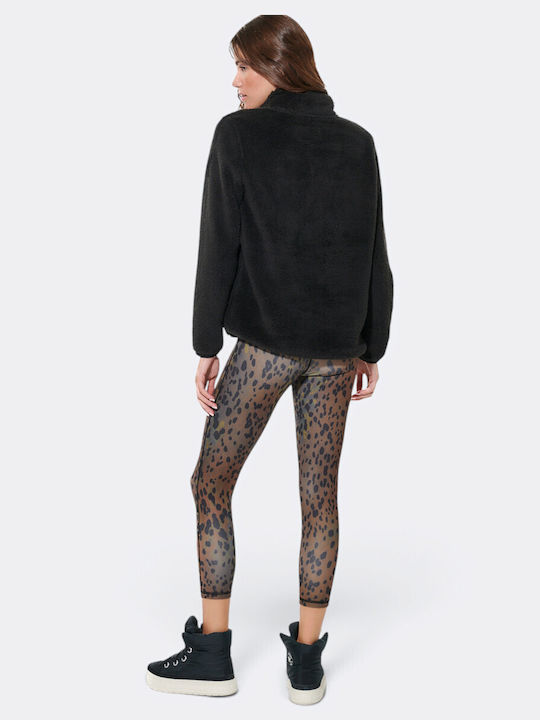 Ежедневен Дамски Клин със скъсена дължина и поларена подплата Mocha Animal