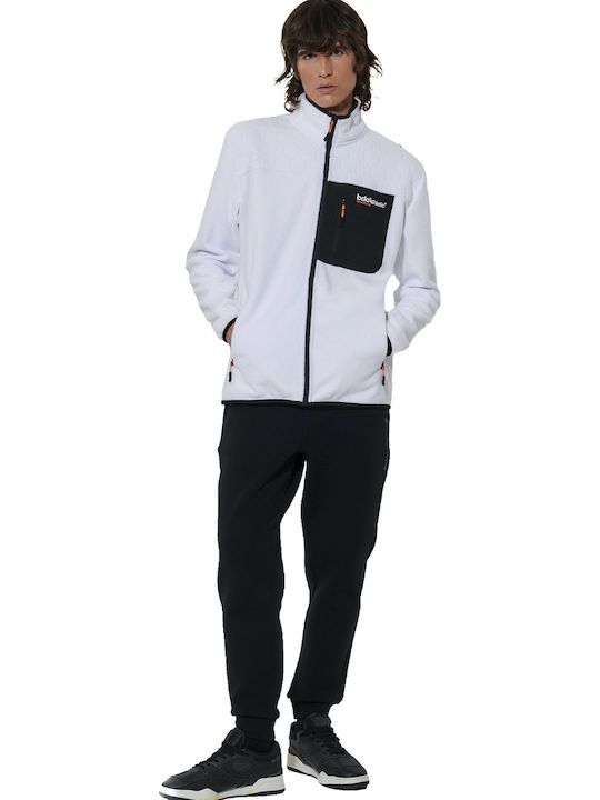Ανδρική Ζακέτα Fleece Λευκή