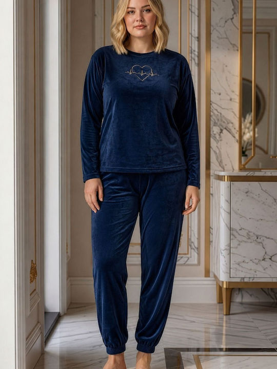 Boyraz Winter Women's Blue Pyjama Set