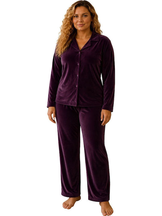 Boyraz Winter Women's Pajama Set Purple