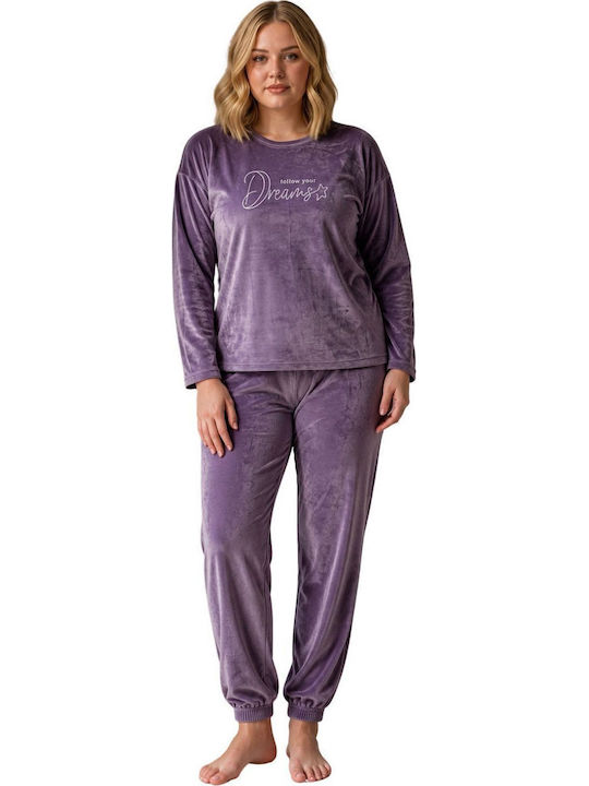 Boyraz Winter Women's Pyjama Set Lilac