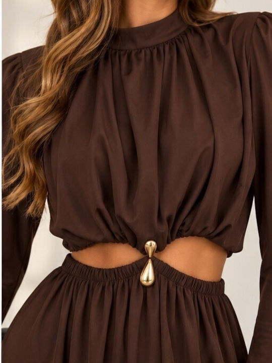 Amelia Maxi Dress for Wedding / Christening Brown