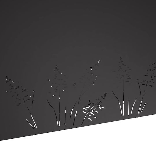 vidaXL Garden Metal Planter Black 100x30x49 cm