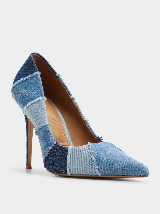 Stasyamix Pointed-Toe Low-Heel Denim Pumps
