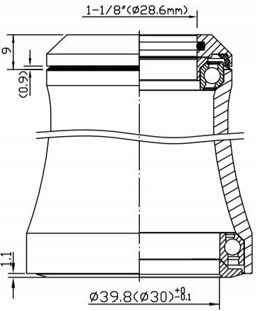 Neco H373 Integrated Tapered Machine Headset