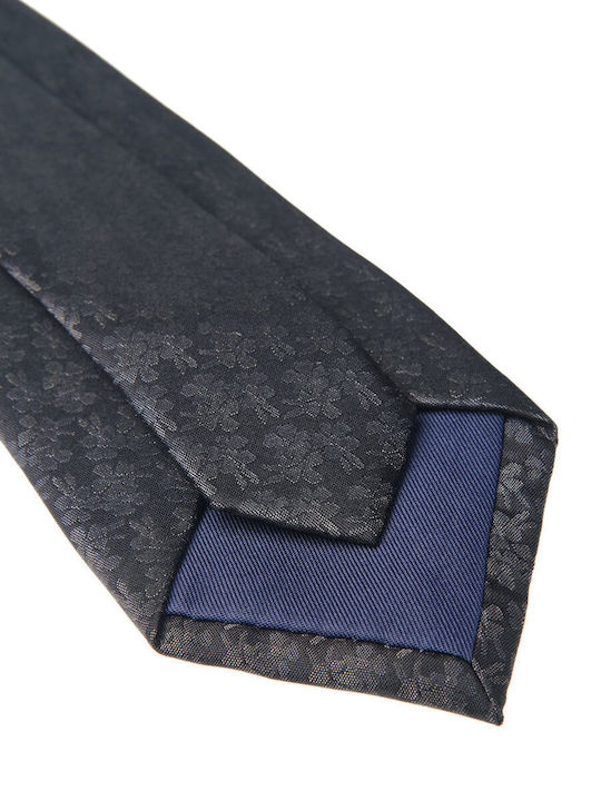 Manetti Herren-Seidenkrawatte mit Muster in Grau