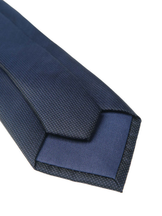 Manetti Herren-Seidenkrawatte mit Muster in Blau