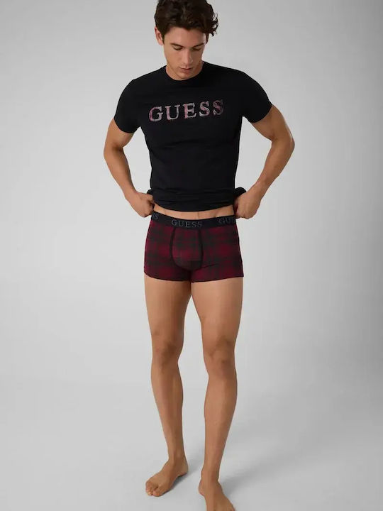 Men's T-Shirt and Checked Boxer Set Guess U6bx07k5384 Pmsw
