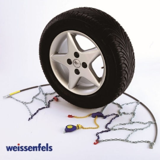 Weissenfels Newtech No 12 Anti-Skid Chains 9mm Thick for Passenger Cars 2 Pieces NM31120