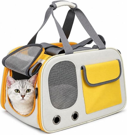 Denik Pets Τσάντα για Μεταφορά Σκύλου / Γάτας Λευκή Μ45xΠ28xΥ26εκ.