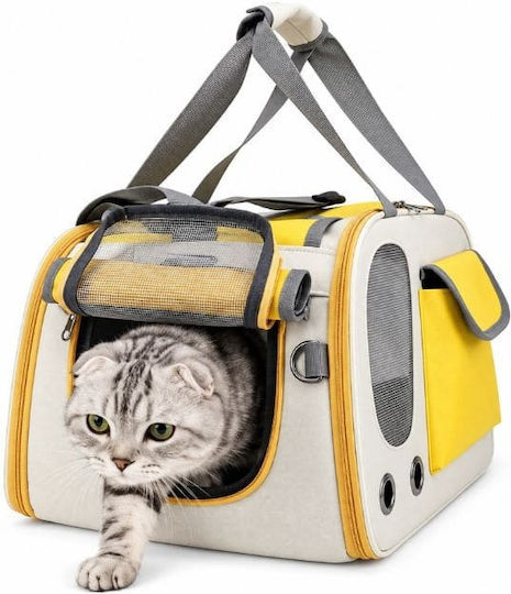 Denik Pets Τσάντα για Μεταφορά Σκύλου / Γάτας Λευκή Μ45xΠ28xΥ26εκ.