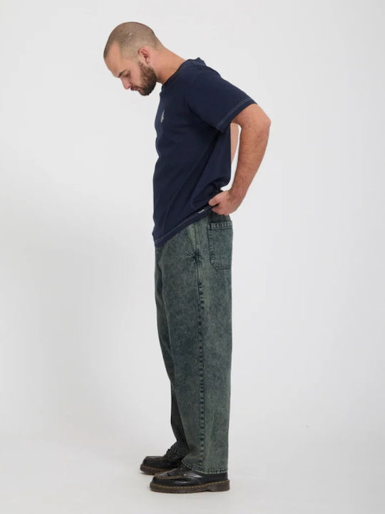 Freazy Men's Loose Tapered Fit Jeans Scarab