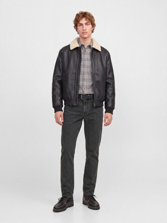 Clark Ανδρικό Παντελόνι Τζιν Ελαστικό Regular Fit Black Denim