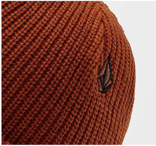 Sweep Lined Beanie Men's Fleece Knit Beanie in Orange