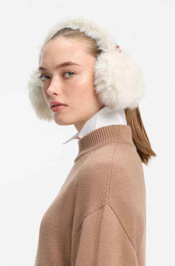 Women's Knitted Earmuff in White