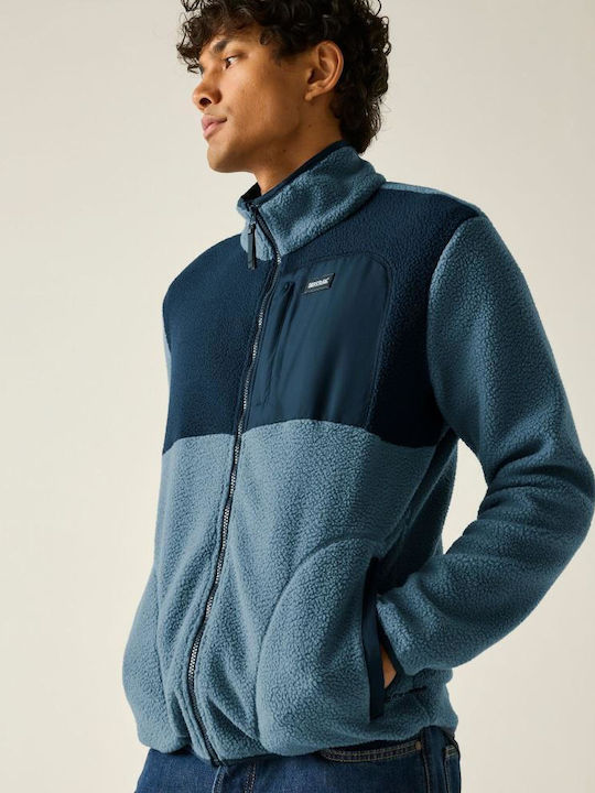 Frankie Borg Ανδρική Ζακέτα Fleece Grey Mirage Navy