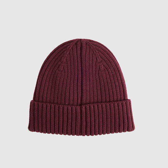 Sunset Beanie Men's Knitted Beanie in Burgundy