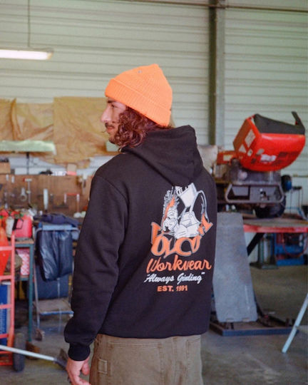 Workwear Beanie Men's Knitted Beanie in Orange