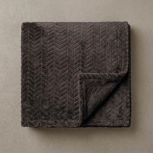 Sidirela Zigzag Διπλή 200x220εκ. Σκούρο Γκρι Sidirela Zigzag Διπλή 200x220εκ. Σκούρο Γκρι