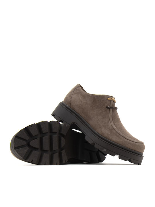 Suede Women's Moccasins in Brown Colour