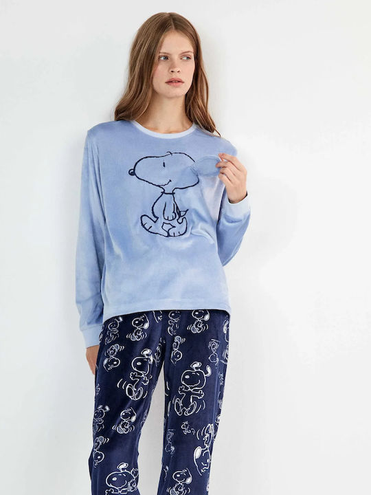 Gisela Χειμερινό Γυναικείο Σετ Πιτζάμας Multicolor Snoopy Gisela Χειμερινό Γυναικείο Σετ Πιτζάμας Multicolor Snoopy