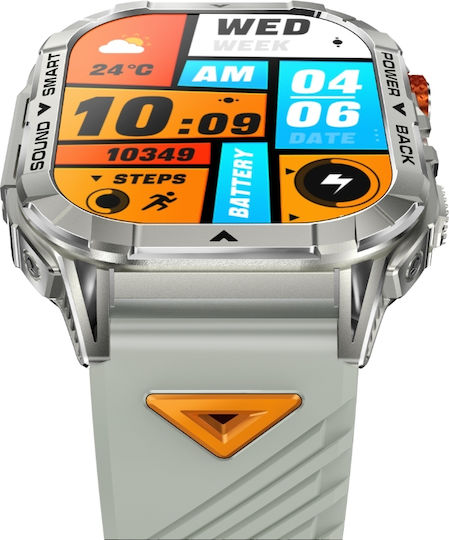 Microwear Smartwatch K70a Μαύρη Κάσα Μαύρο Λουρί Σιλικόνης