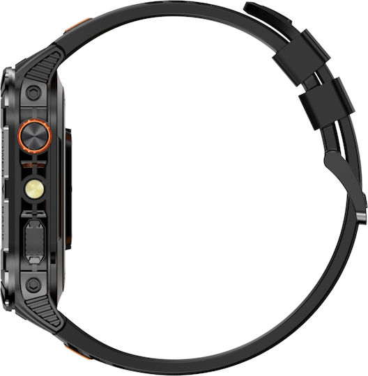 Microwear Smartwatch K70a Silver Case Gray Silicone Strap