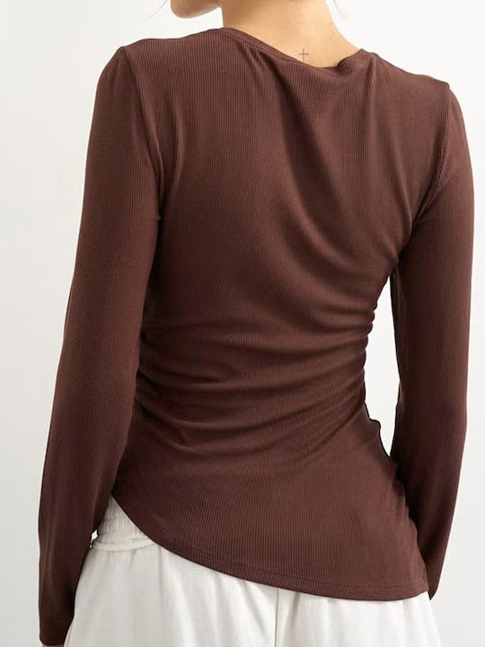 Topshop Women's Top Chocolate Brown