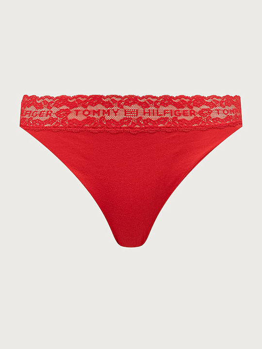 Damen-Strings aus Baumwolle im 3er-Pack mit Spitze