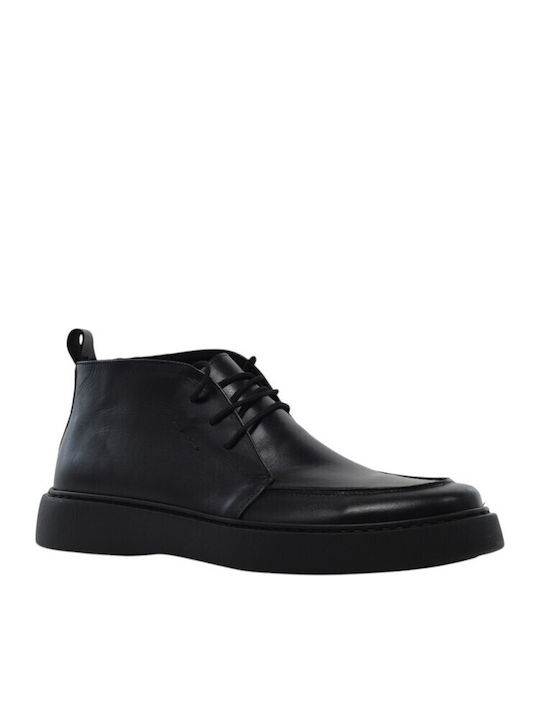 Black Leather Men's Boots
