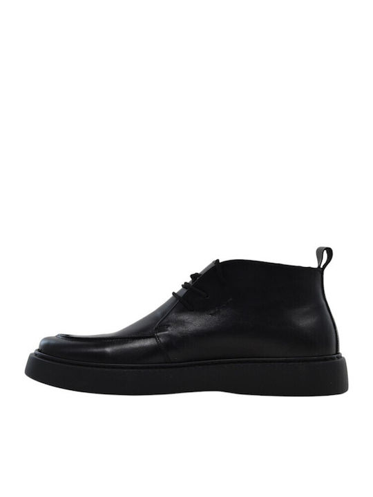 Black Leather Men's Boots