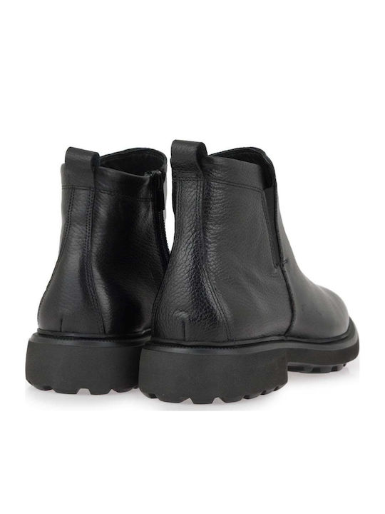 Schwarze Herrenlederstiefel