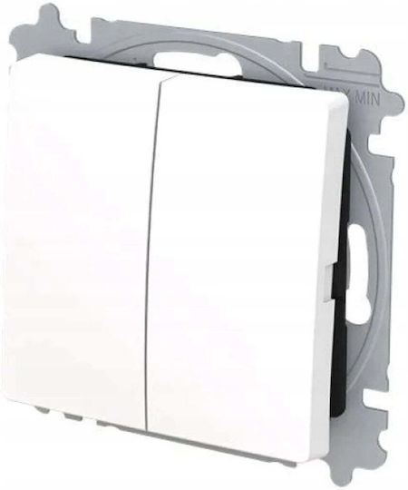 Abb Recessed Touch Wall Switch Two-Way Aller Retour White