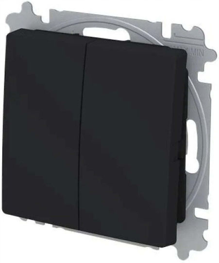 Abb Recessed Wall Switch Two-Way Aller Retour Black