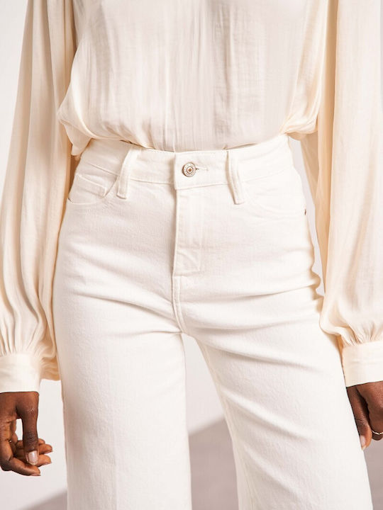 Women's Flared White Jeans