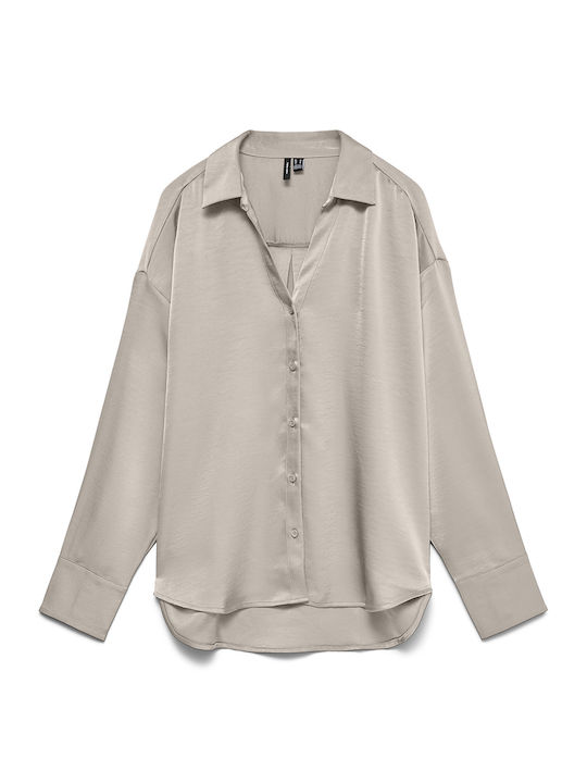 Vero Moda VMMIRO Дамска Риза с Дълъг Ръкав Pumice Stone Gray