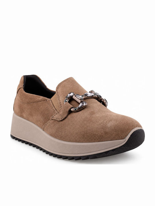 Ανατομικά Γυναικεία Slip-On Καφέ