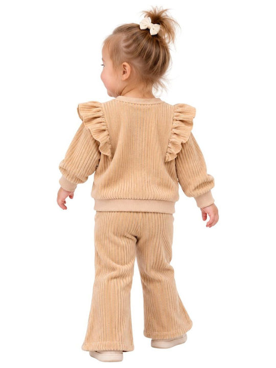 Funky Set pentru copii cu pantaloni de iarnă 2 bucăți Bej Funky Set pentru copii cu pantaloni de iarnă 2 bucăți Bej