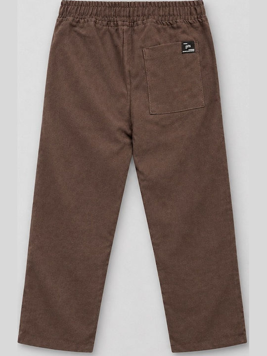 Set pentru Copii cu Pantaloni 2 Bucăți Maro Ciocolatiu